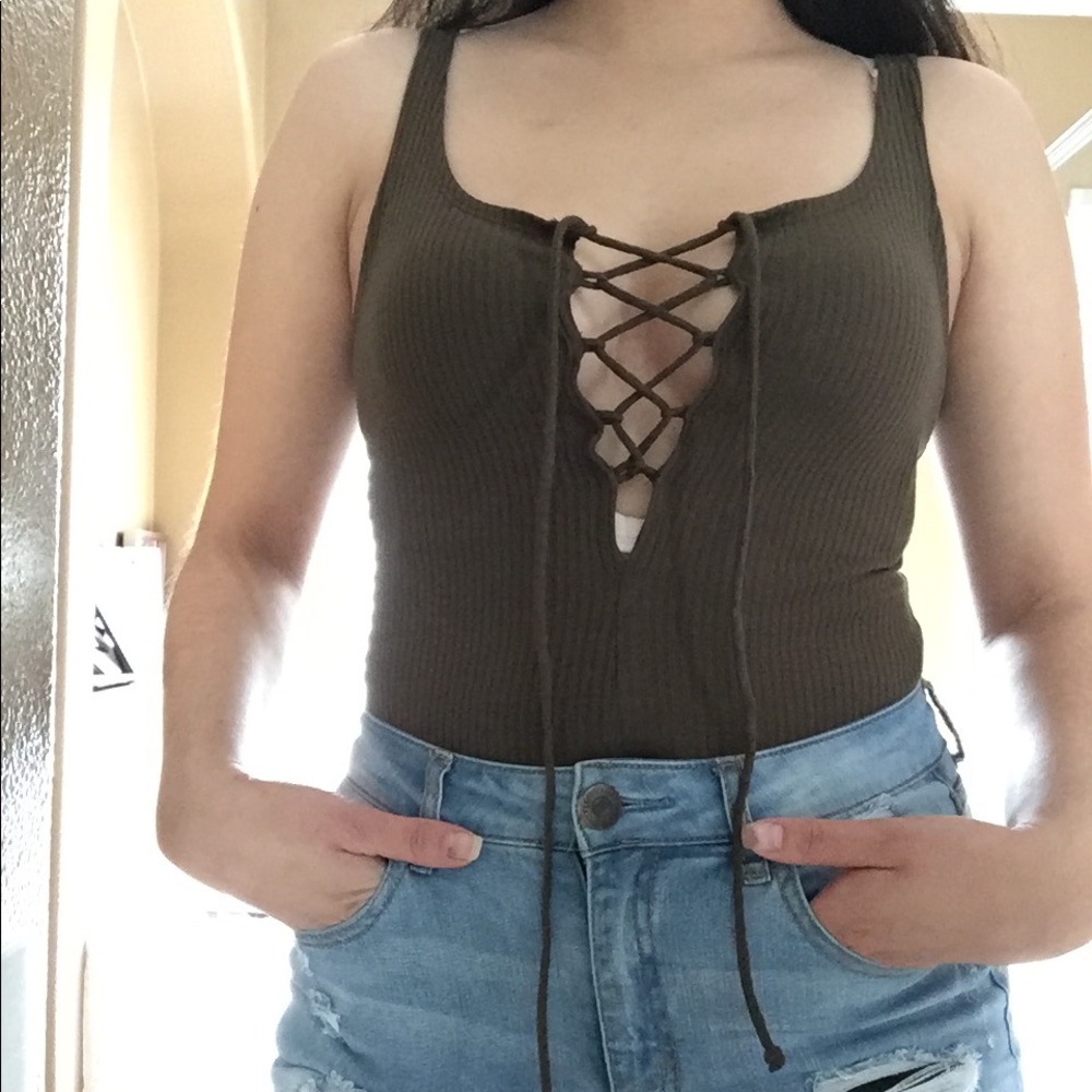 Olive Tank Bodysuit